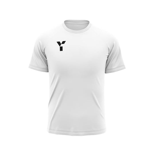 Y1 Mens Training Tee - White - Black Y