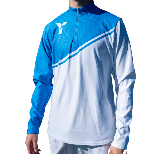Y1 Unisex Warm Up Top - Azure Rush